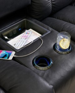 La-Z-boy Lazy inseat Couch Loveseat Love Seat USB Charge Light Cup Holder Cubby